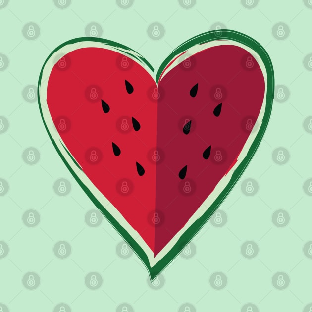 Chill Watermelon Heart by Cricky by cricky