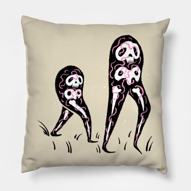 Weird Creatures Pillow by LoudMouthThreads