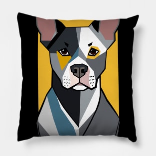 Portrait of Pitbull Pillow