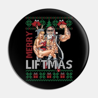 Merry Liftmas Christmas Xmas Fitmas Fitness Santa Holiday Gift For Men Women Pin