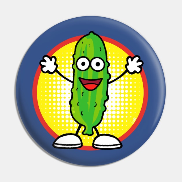 Fresh Pickle Cartoon Pin by Pickledjo