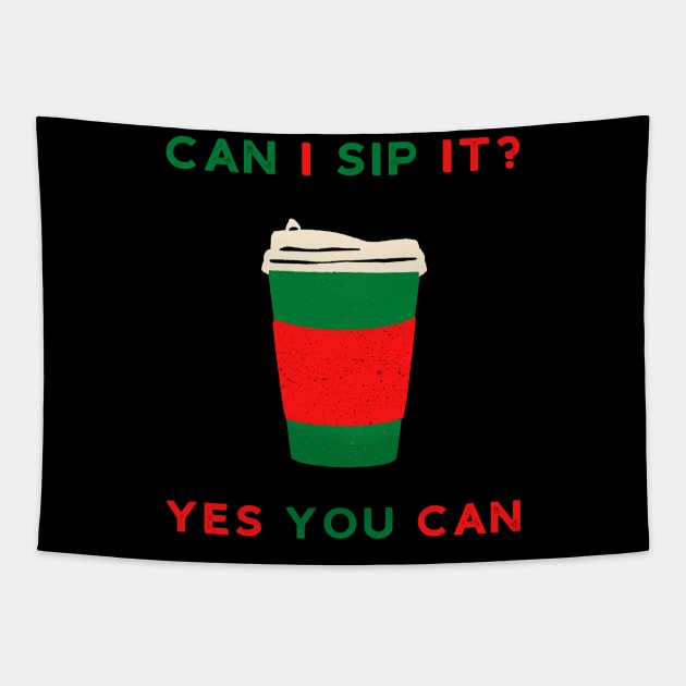 Retro Coffee Can I Kick it Tapestry by Mix Master Repeat