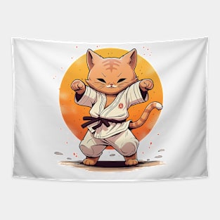 karate cat Tapestry