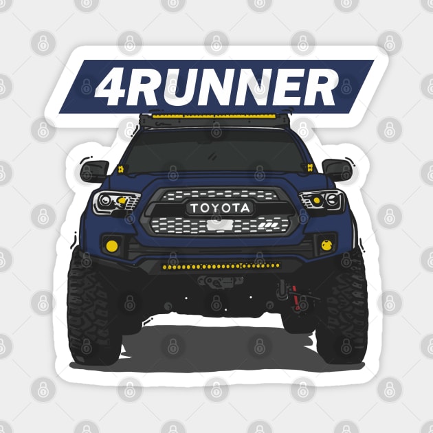 4Runner Toyota Front View - Navy Magnet by 4x4 Sketch