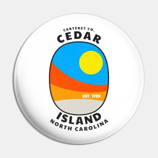 Cedar Island, NC Summertime Vacationing Abstract Sunrise Pin