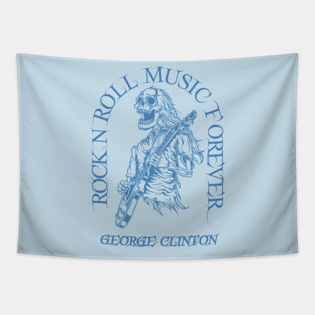 George Clinton /// Skeleton Guitar Player Tapestry by Stroke Line