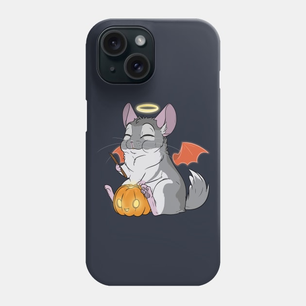 Halloween chinchilla Phone Case by chezzepticon