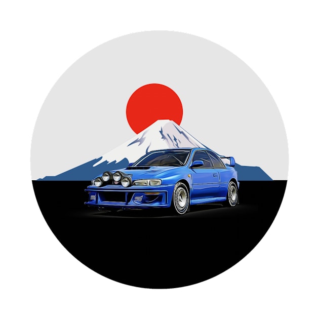 Imprezza Japan Print by Auto-Prints