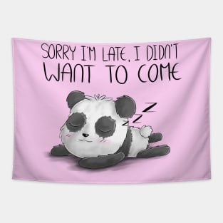 Sleeping Panda Quote Tapestry