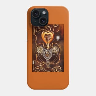 Steampunk mechanical heart Phone Case