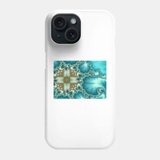 Blue Mandelbrot Fractal Phone Case