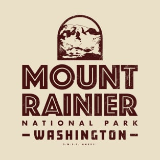 Mount Rainier National Park - Brown T-Shirt