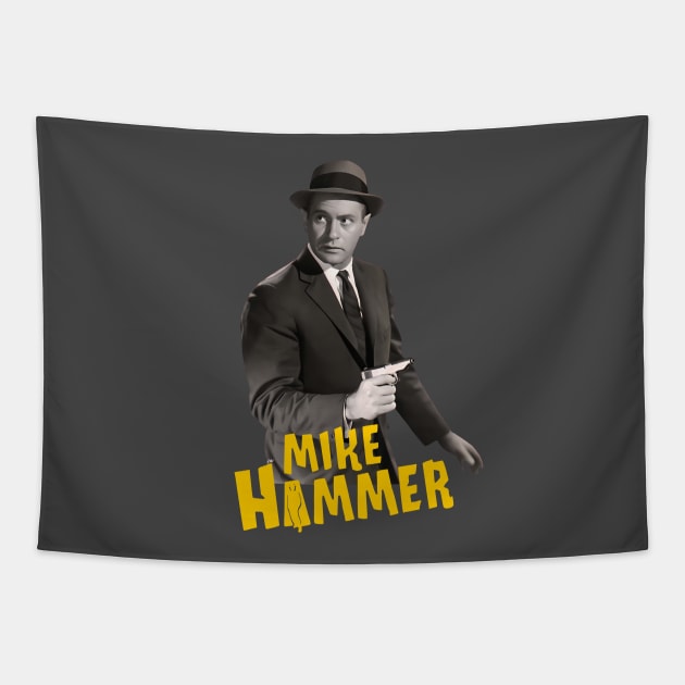 Mike Hammer - Darren McGavin - 50s Tv Show Tapestry by wildzerouk