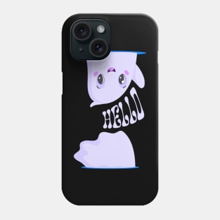 Hello Ghost Tee - Playful Spooky Greetings Shirt Phone Case