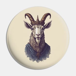 Goat King With Crown Pin