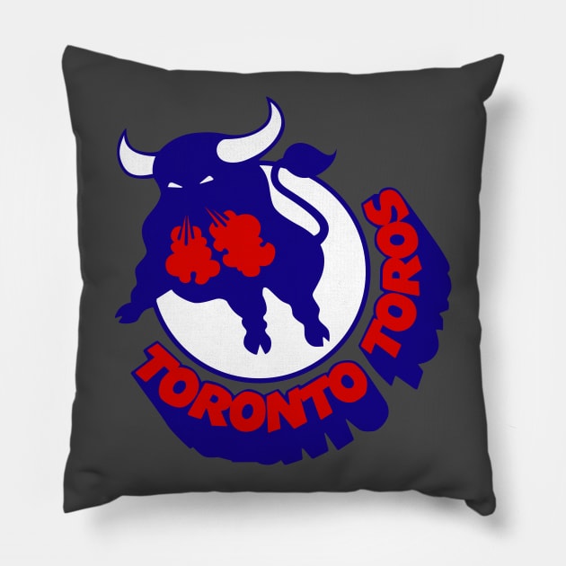 DEFUNCT - Toronto Toros Hockey Pillow by LocalZonly