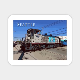 Seattle locomotive in the SoDo District Magnet