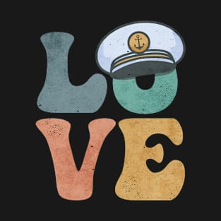 Boating Boat Captain LOVE T-Shirt