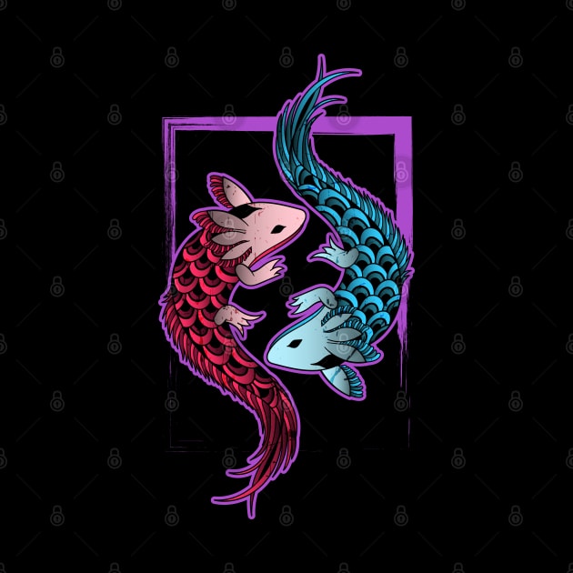 mexican axolotl by PaperHead