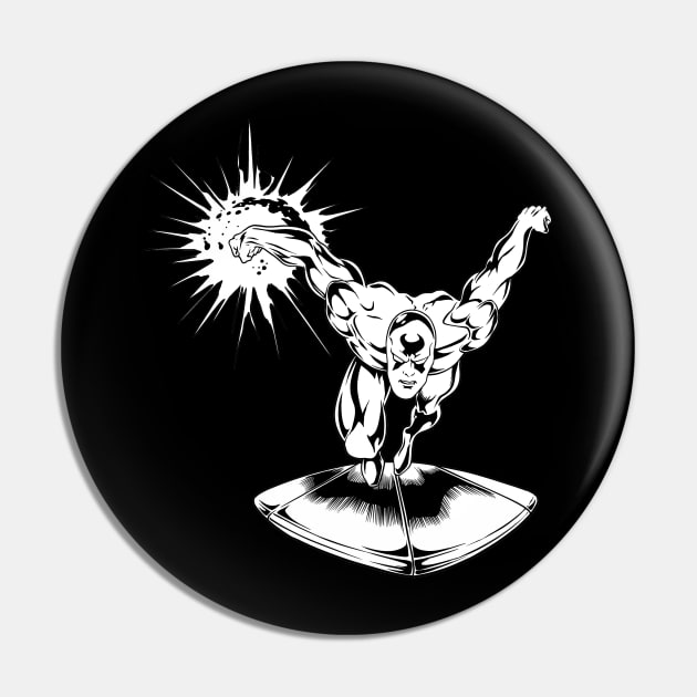 Cosmic Silver Surfer Pin by littlepdraws