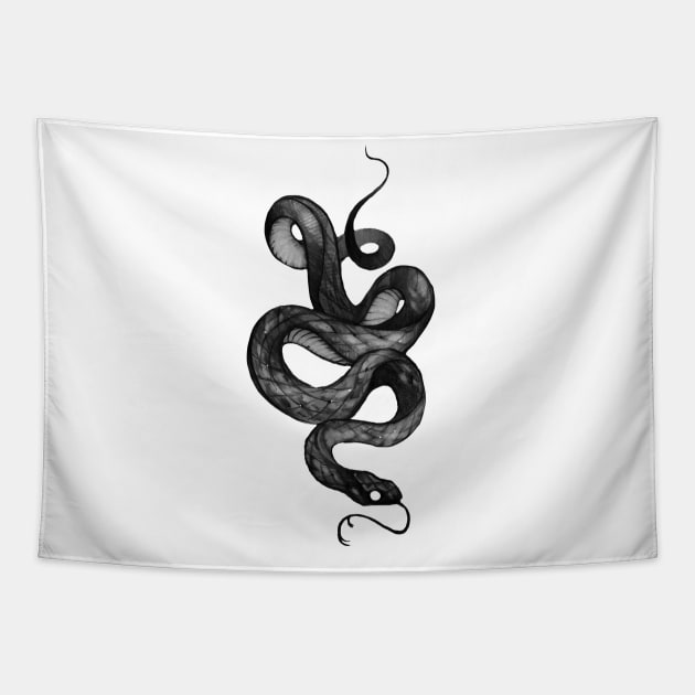 Black Snake Tapestry by Lev K