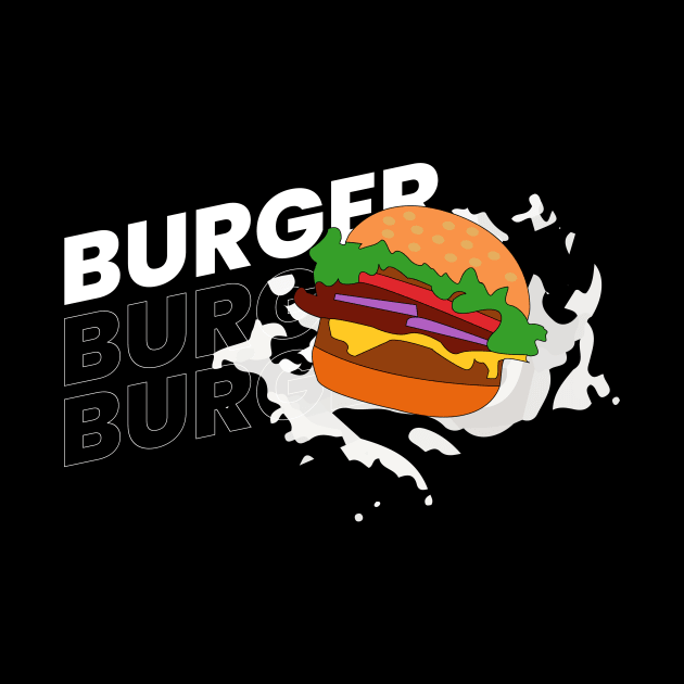 Burger typography design by emofix