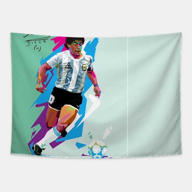 diego maradona Tapestry by rifaisetyo