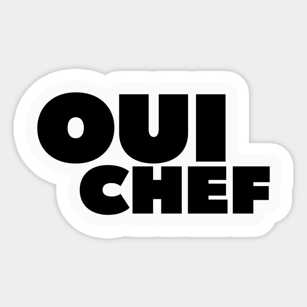 Oui (in black letters)' Sticker