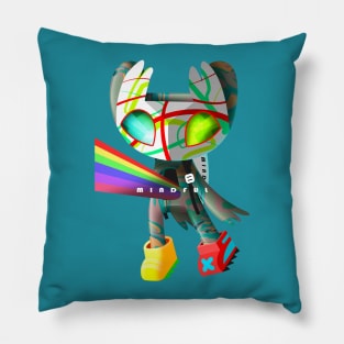 rainbow cat abstract COOLEY Pillow