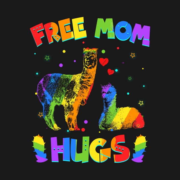 Free Mom Hugs Llama LGBT Pride by Terryeare