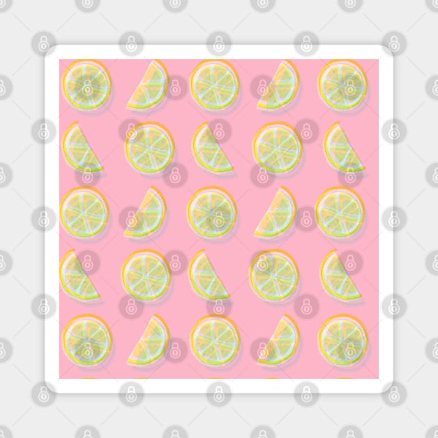 Summer Lemons Celofane Magnet by Peaceful Space AS