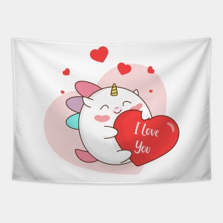 Cute lovely unicorn Tapestry