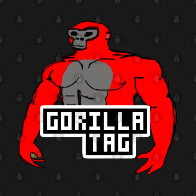 Gorilla Tag Red Monke VR Gamer Merch by gts