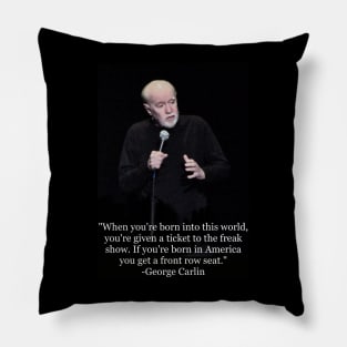 George Carlin fan art Pillow