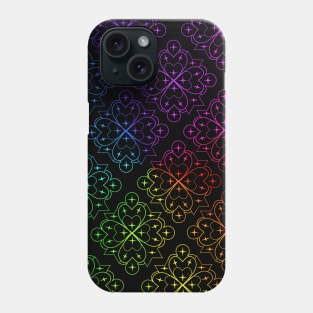 Rainbow Ombre Gradient Heart Mandala Pattern Phone Case