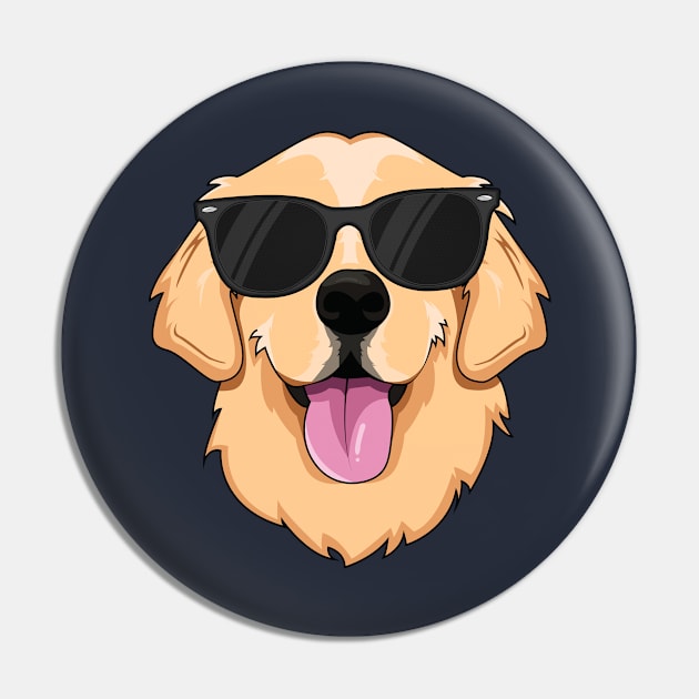 Golden Retriever T-Shirt for Kids Boys Girls Sunglasses Pet Pin by 14thFloorApparel