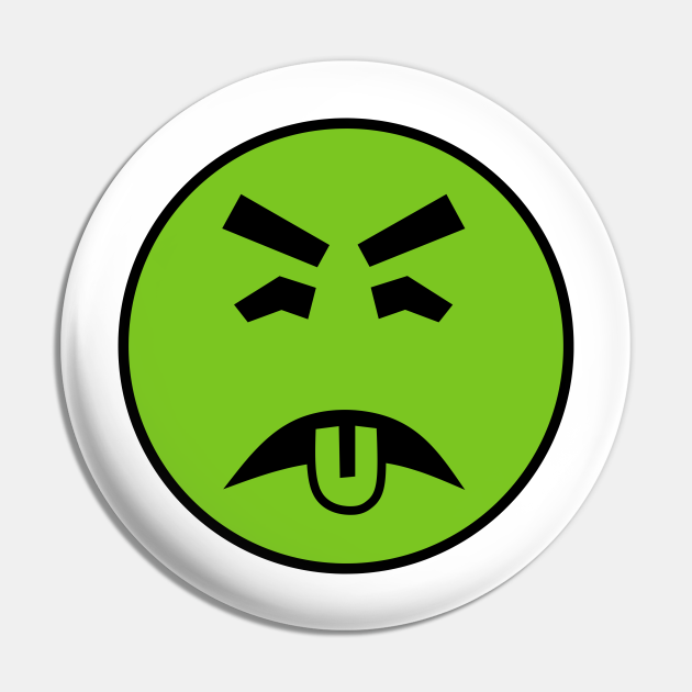 Yuck Emojis, Yuk Symbol - Mr Yuck Means No Stay Away - Pin | TeePublic