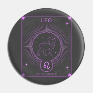 Leo Lion Zodiac Pin