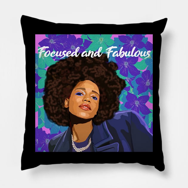 focused & Fabulous Pillow by Lynndarakos