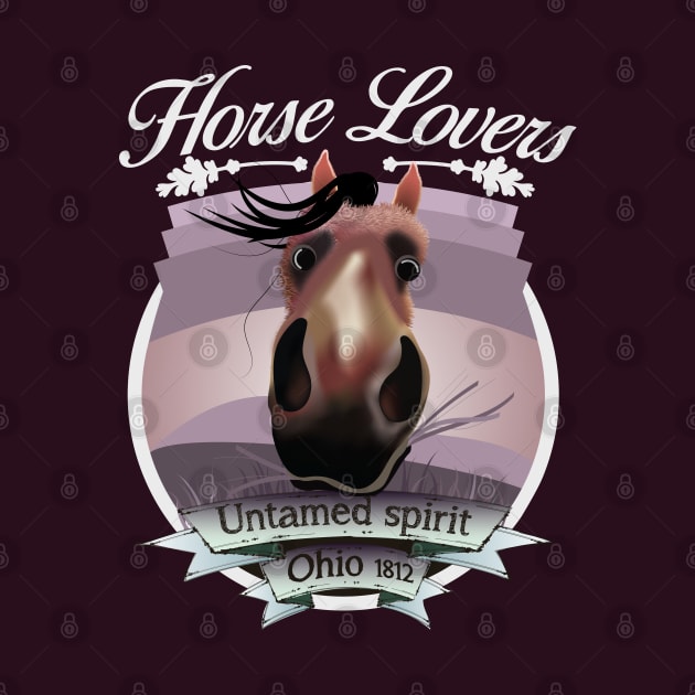 Horse Lovers - untamed spirit - Ohio 1812 (litght lettering) by ArteriaMix