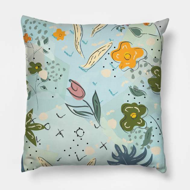 Floral Pattern Pillow by Creative Meadows