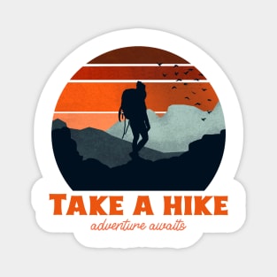 Take a hike retro Magnet