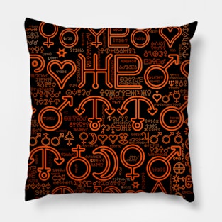 Astrology Symbols Word Cloud (2) Pillow