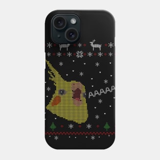 Cockatiel ugly Christmas sweater #2 Phone Case