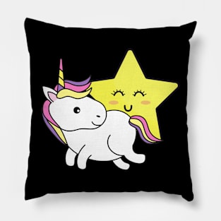 Unicorn and the star Pillow