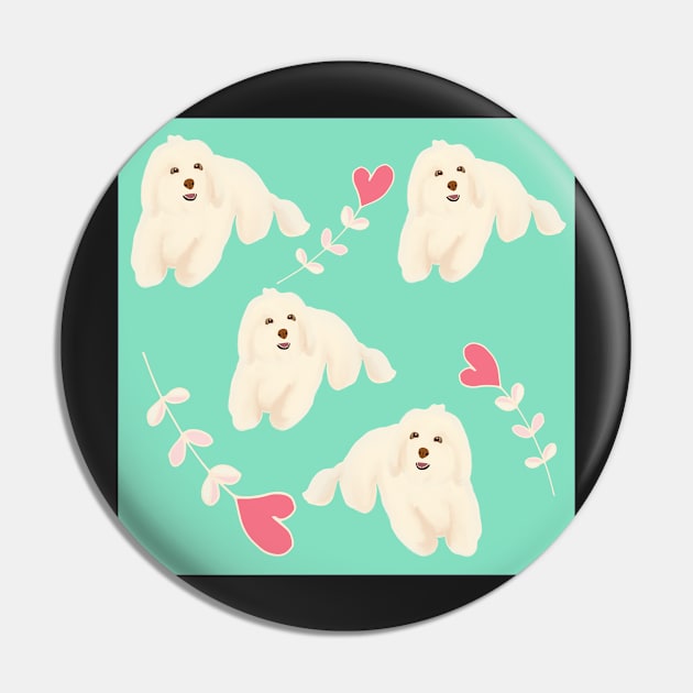 Maltipoo Love Pin by PatternbyNOK