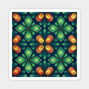 Clover shamrock in St Patricks day seamless pattern Magnet