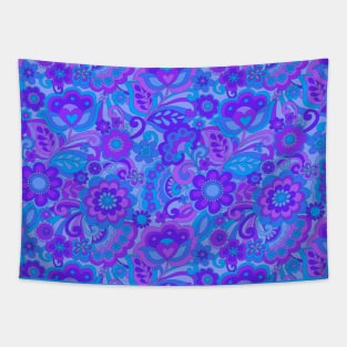 Flower Power Purple Tapestry