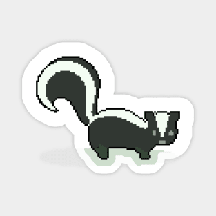 Sleek Nightstalker: Pixel Art Civet Design for Fashionable Attire Magnet