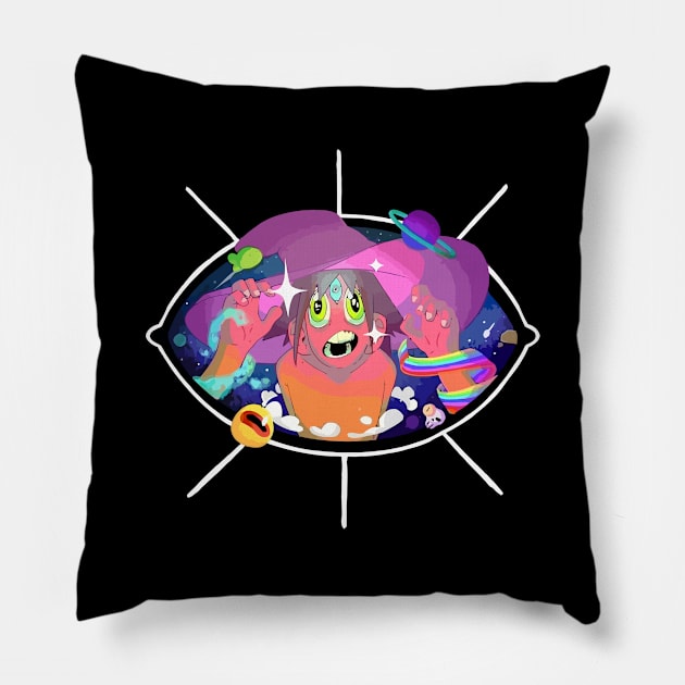 midnight gospel crazy Pillow by Mortensen